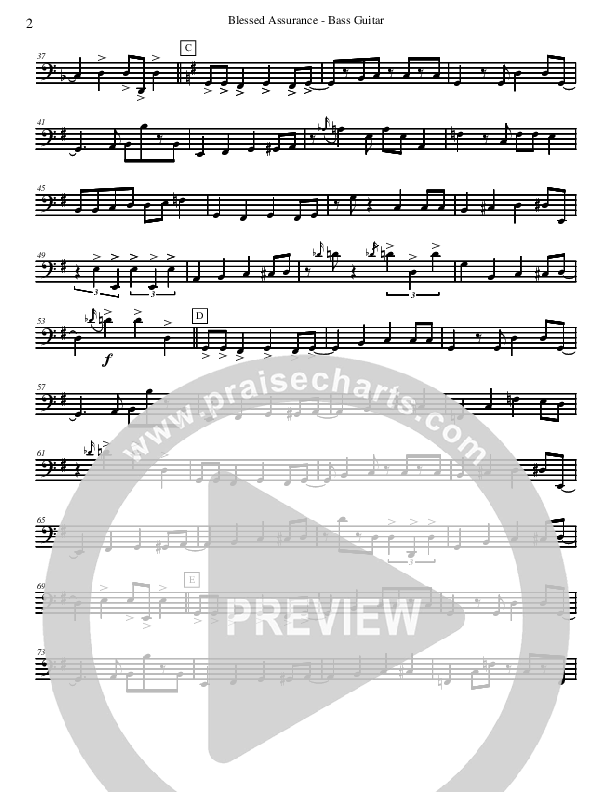 Blessed Assurance (Instrumental) Bass Guitar (David Arivett)