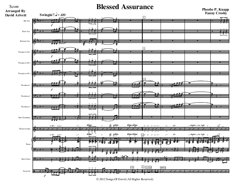Blessed Assurance (Instrumental) Praise Band (David Arivett)