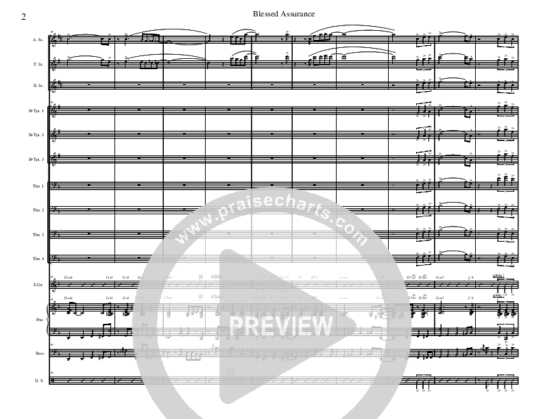 Blessed Assurance (Instrumental) Conductor's Score (David Arivett)