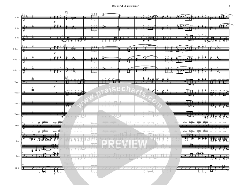 Blessed Assurance (Instrumental) Conductor's Score (David Arivett)