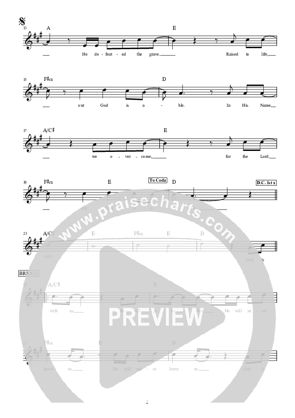 God Is Able Lead Sheet (Hillsong Worship)