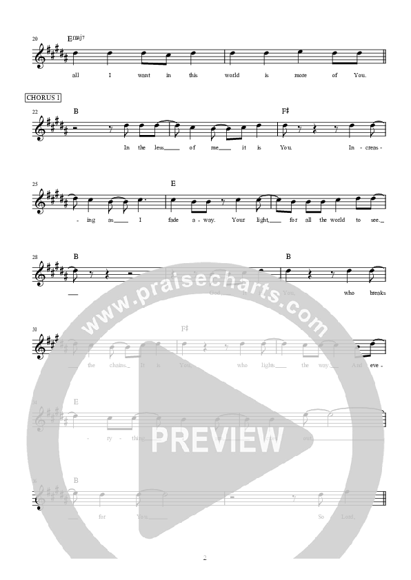 You Lead Sheet (Hillsong Worship)