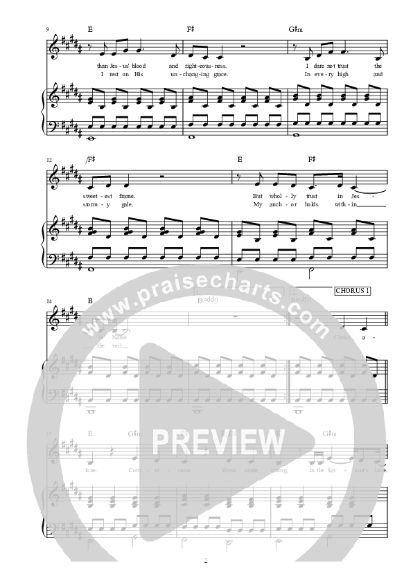 Cornerstone Piano/Vocal (Hillsong Worship)