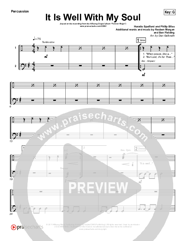 It Is Well With My Soul Percussion (Hillsong Worship / Hannah Hobbs)