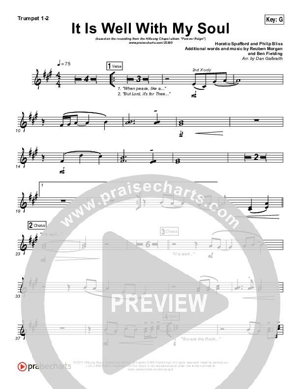 It Is Well With My Soul Trumpet 1,2 (Hillsong Worship / Hannah Hobbs)