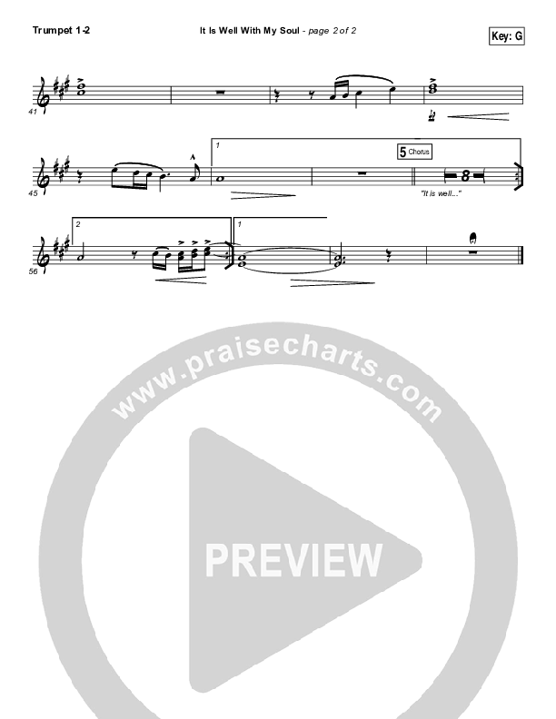 It Is Well With My Soul Trumpet 1,2 (Hillsong Worship / Hannah Hobbs)