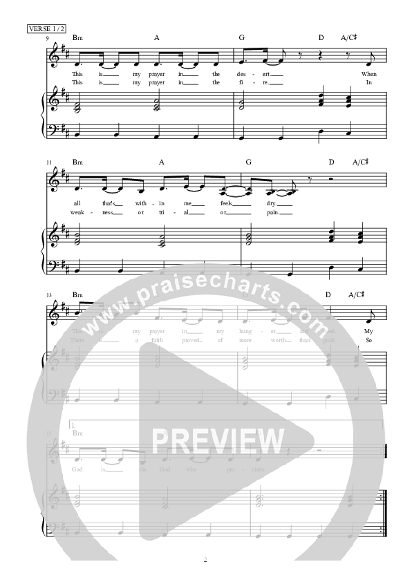 Desert Song Piano/Vocal & Lead (Hillsong Worship)