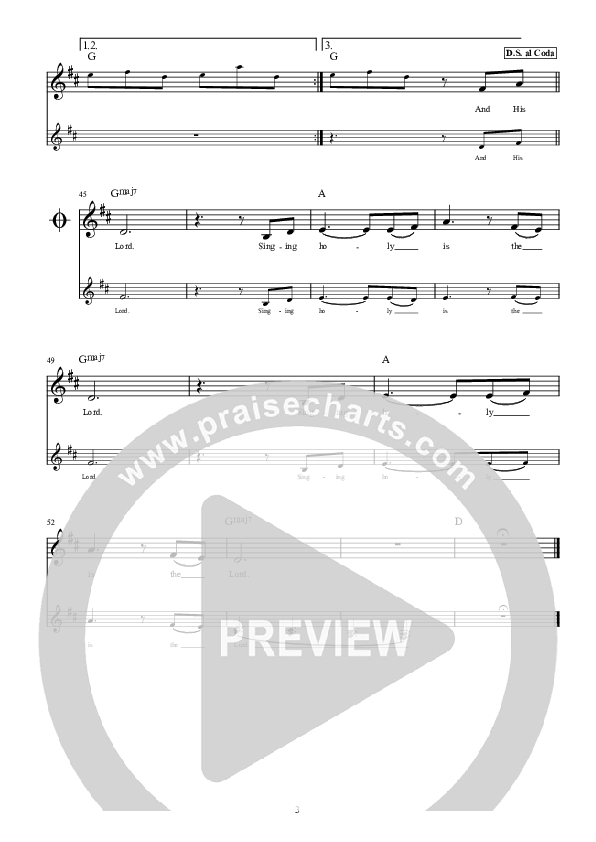 His Glory Appears Lead Sheet (Hillsong Worship)