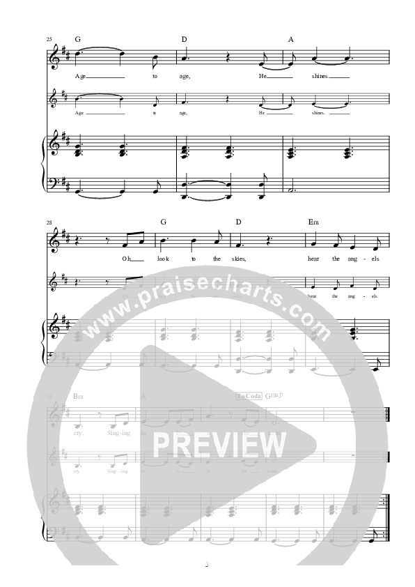 His Glory Appears Piano/Vocal & Lead (Hillsong Worship)