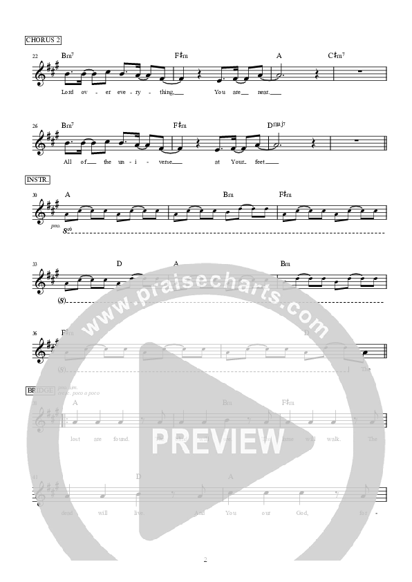 The Lost Are Found Lead Sheet (Hillsong Worship)