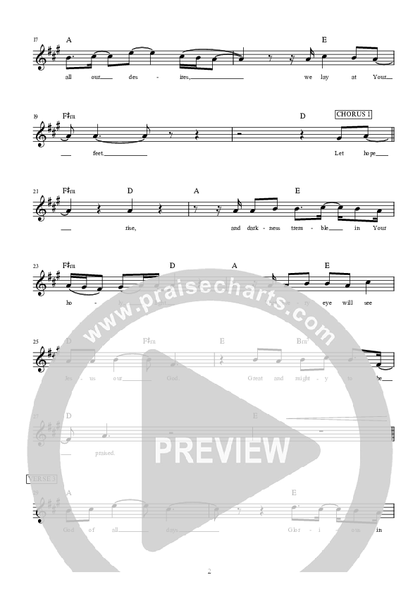 With Everything Lead Sheet (Hillsong Worship)