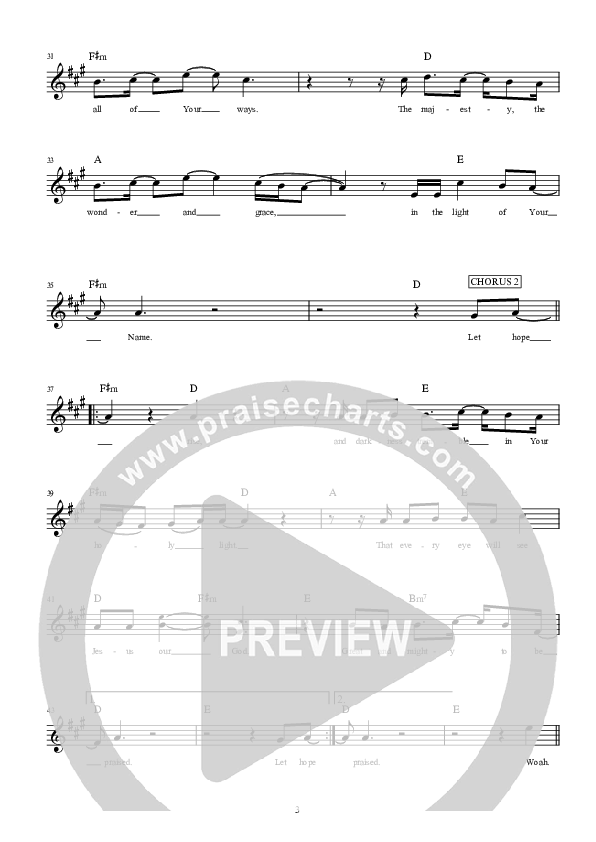 With Everything Lead Sheet (Hillsong Worship)