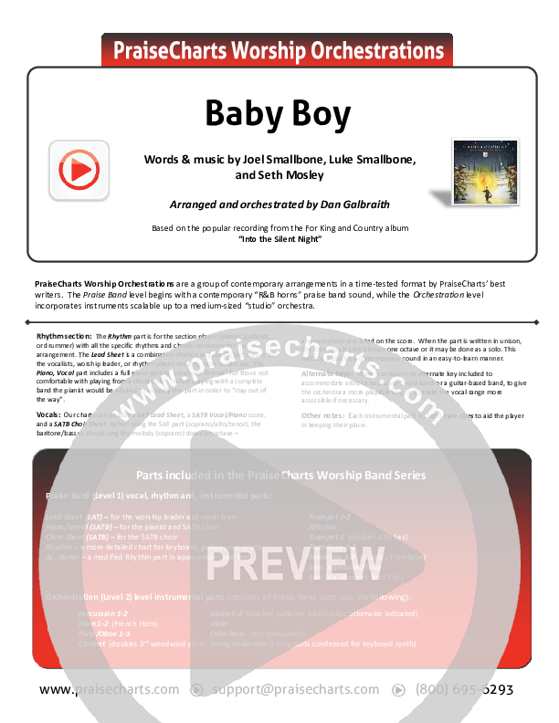 Baby Boy Cover Sheet (for KING & COUNTRY)