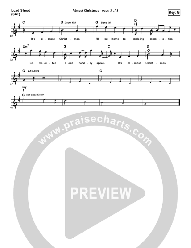 Almost Christmas Lead (SAT) (Josh Wilson)