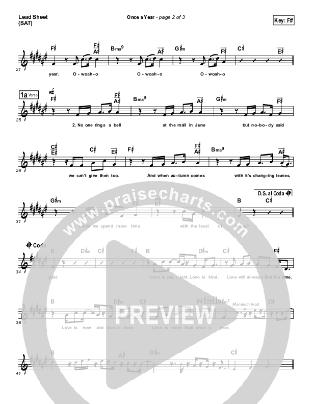 Once A Year Lead (SAT) (Josh Wilson)