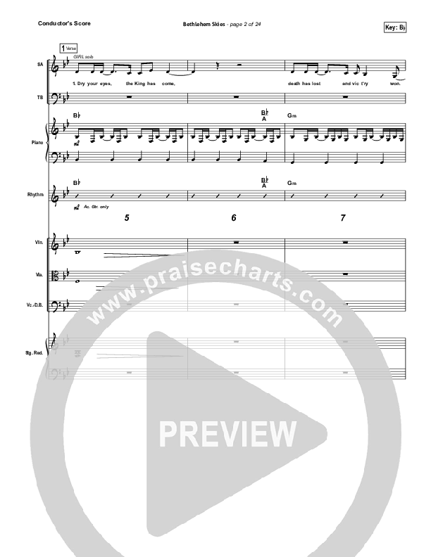 Bethlehem Skies Conductor's Score (Dara Maclean)