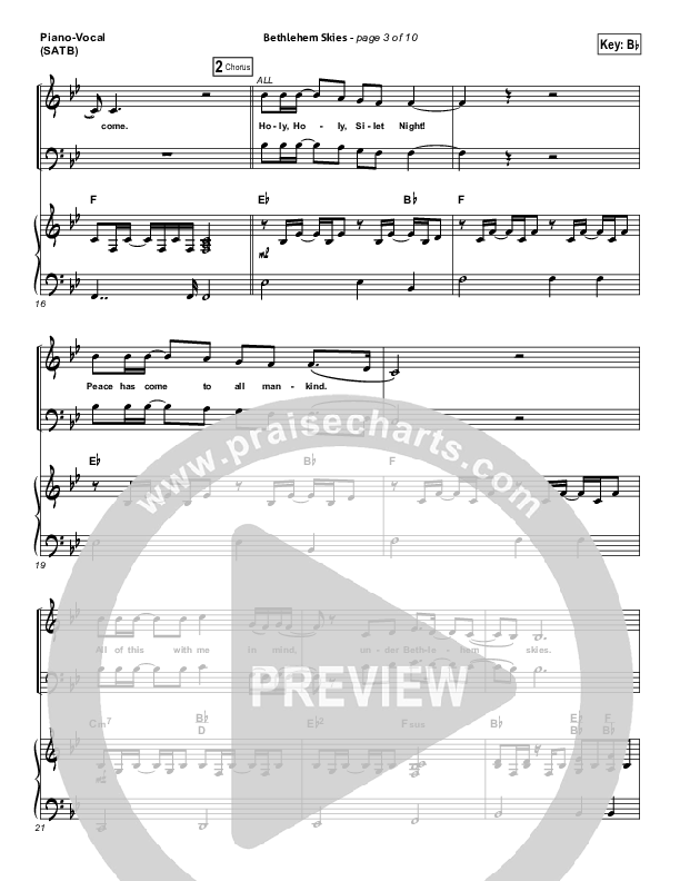 Bethlehem Skies Piano/Vocal (SATB) (Dara Maclean)