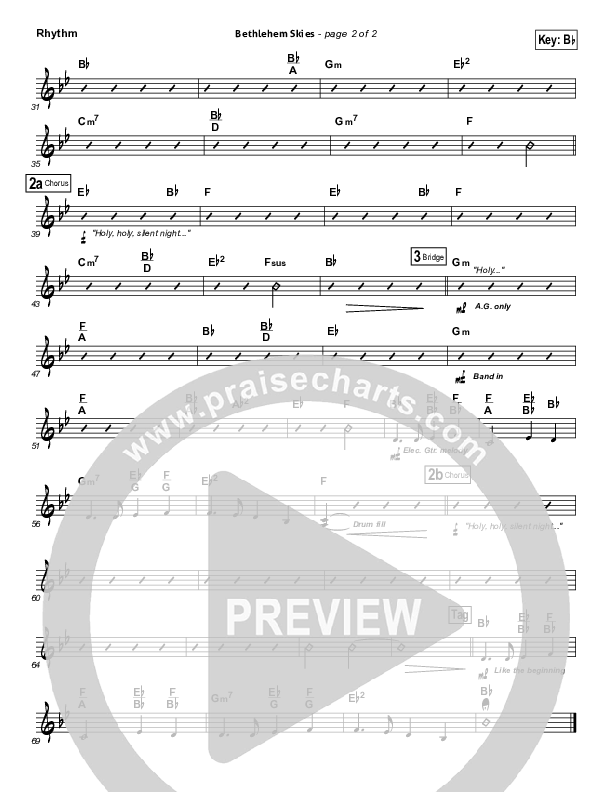 Bethlehem Skies Rhythm Chart (Dara Maclean)