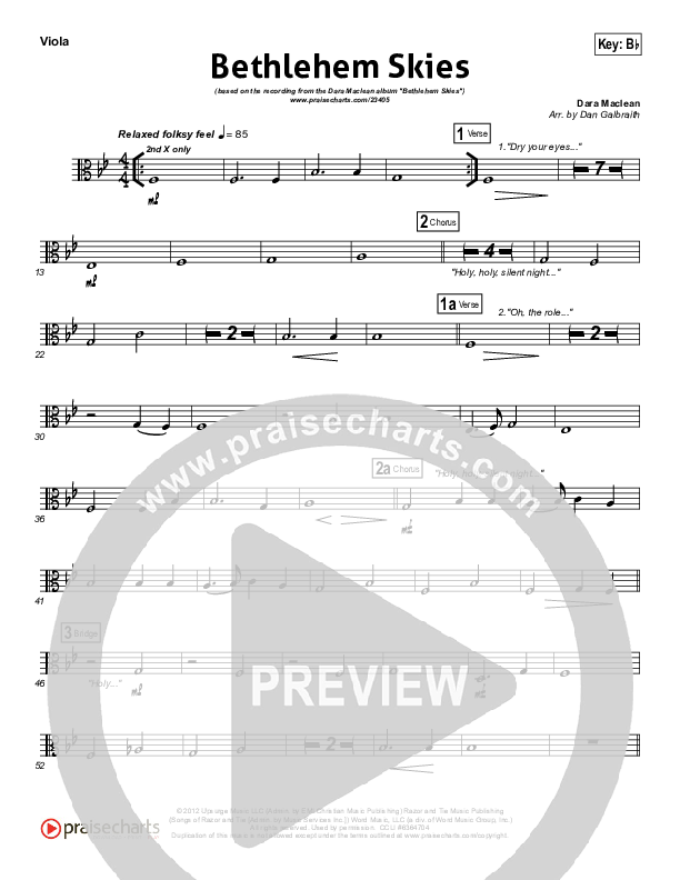 Bethlehem Skies Viola (Dara Maclean)