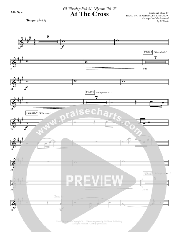 At The Cross Alto Sax (G3 Worship)