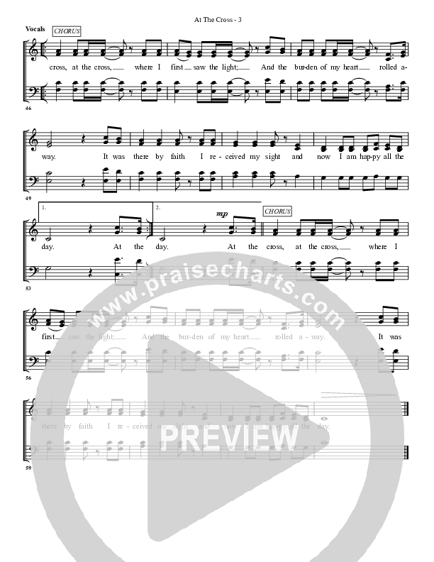At The Cross Choir Sheet (G3 Worship)