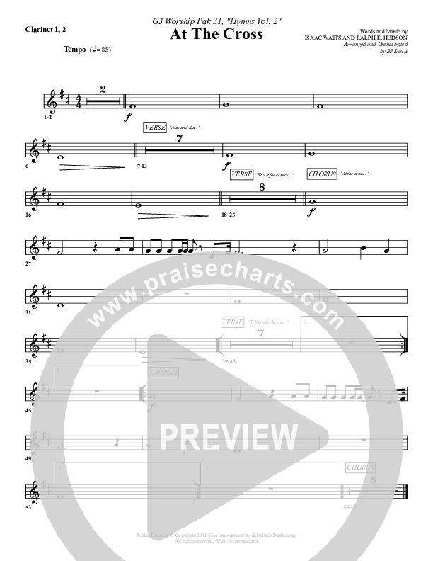 At The Cross Clarinet 1/2 (G3 Worship)