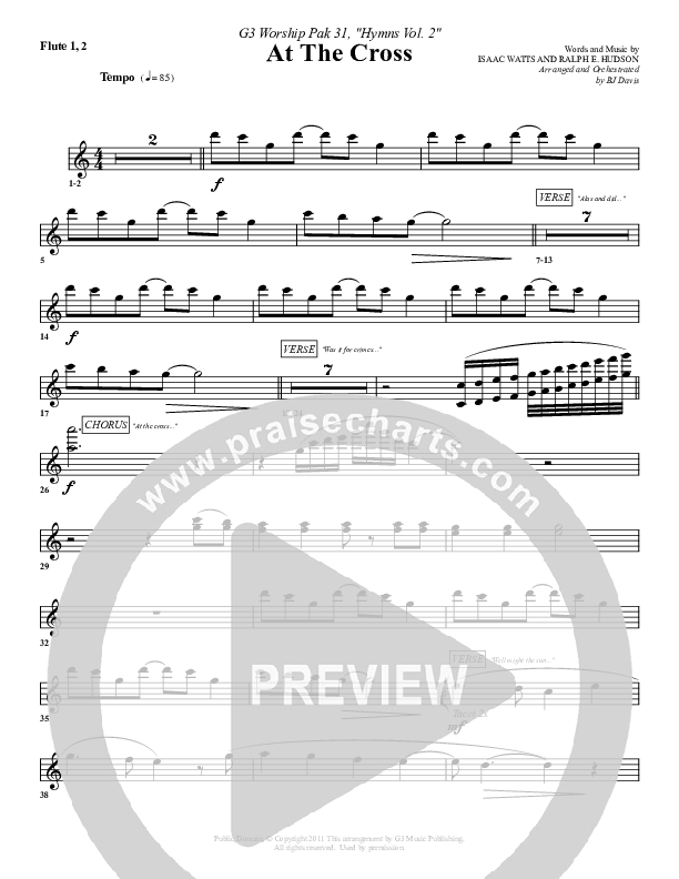 At The Cross Flute 1/2 (G3 Worship)