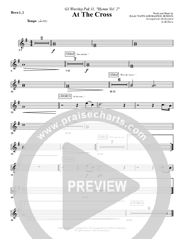 At The Cross French Horn 1/2 (G3 Worship)