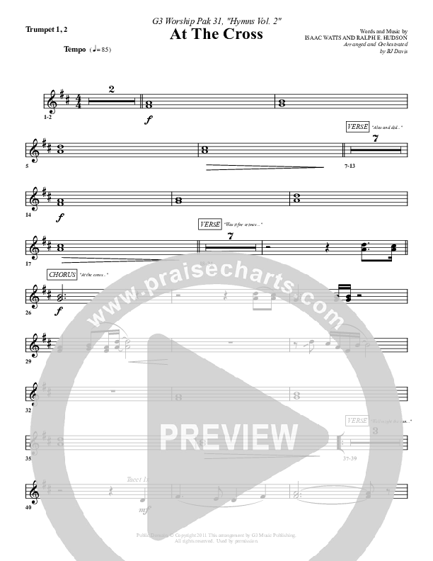 At The Cross Trumpet 1,2 (G3 Worship)
