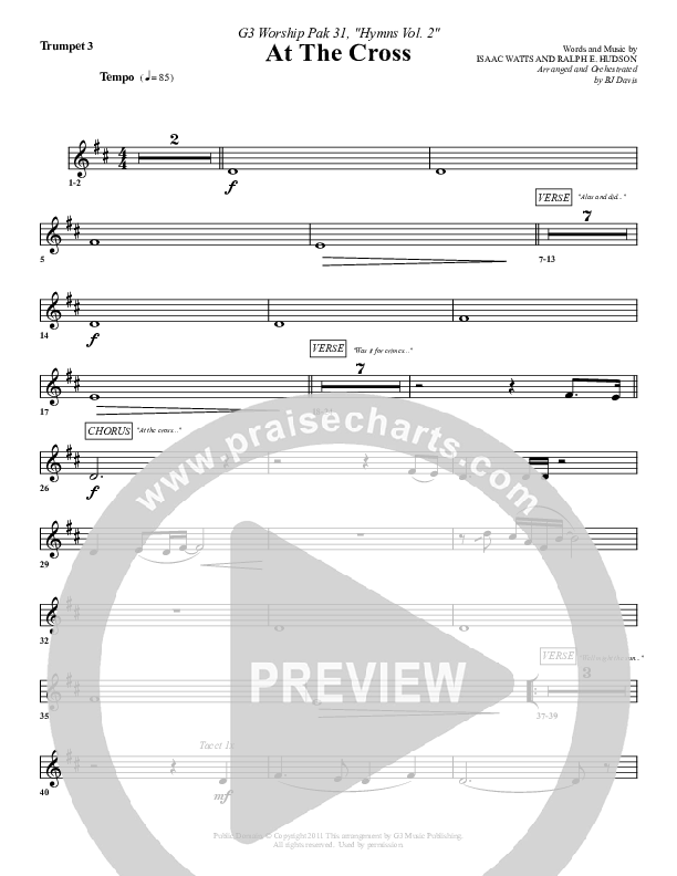 At The Cross Trumpet 3 (G3 Worship)