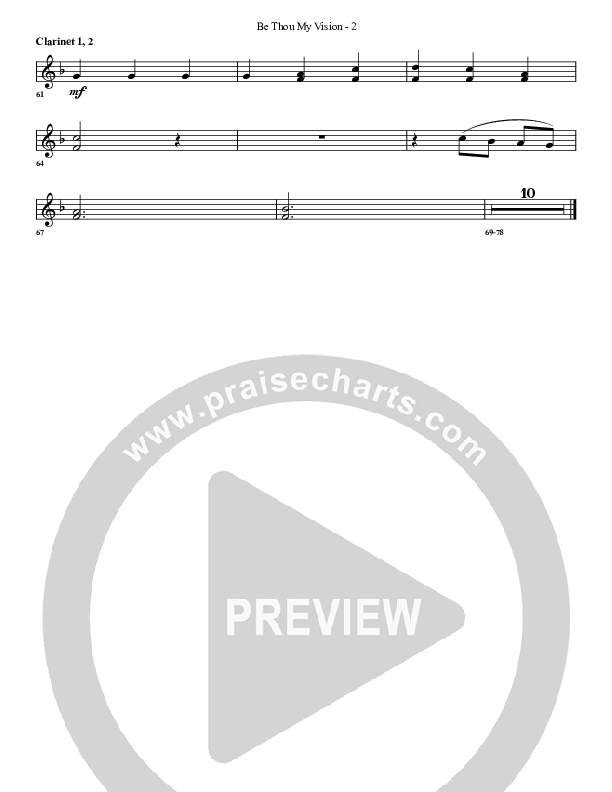 Be Thou My Vision Clarinet 1/2 (G3 Worship)