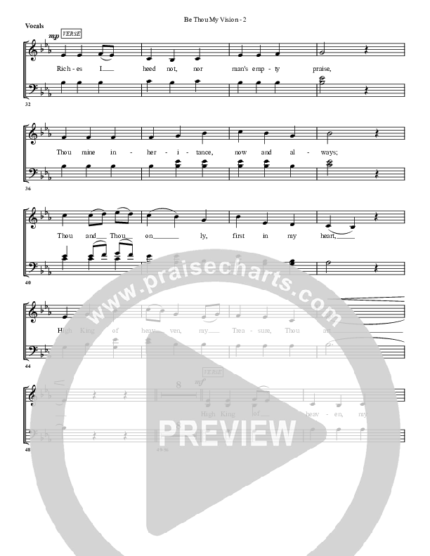 Be Thou My Vision Lead Sheet (SAT) (G3 Worship)