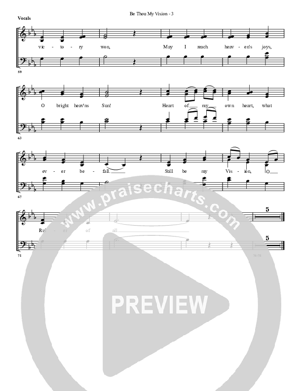 Be Thou My Vision Lead Sheet (SAT) (G3 Worship)