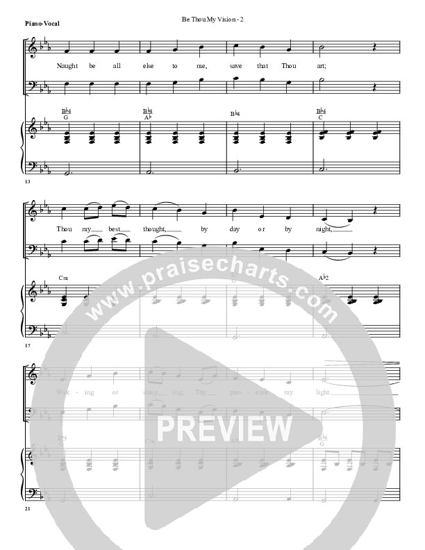 Be Thou My Vision Piano/Vocal (G3 Worship)