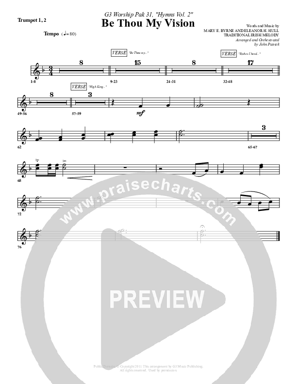 Be Thou My Vision Trumpet 1,2 (G3 Worship)