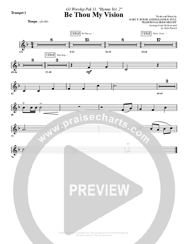 Be Thou My Vision Trumpet 3 (G3 Worship)