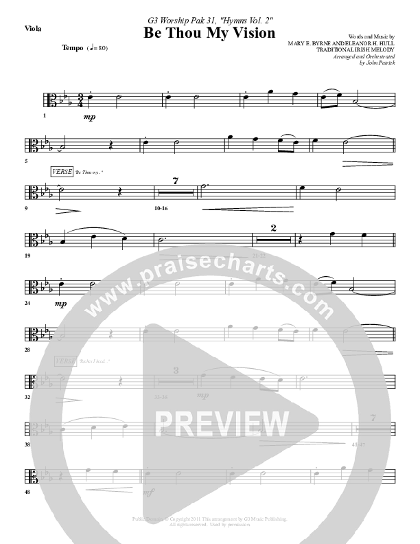 Be Thou My Vision Viola (G3 Worship)