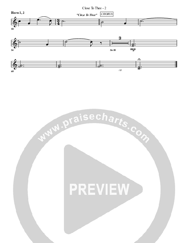 Close To Thee French Horn 1/2 (G3 Worship)