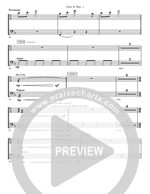 Close To Thee Percussion (G3 Worship)