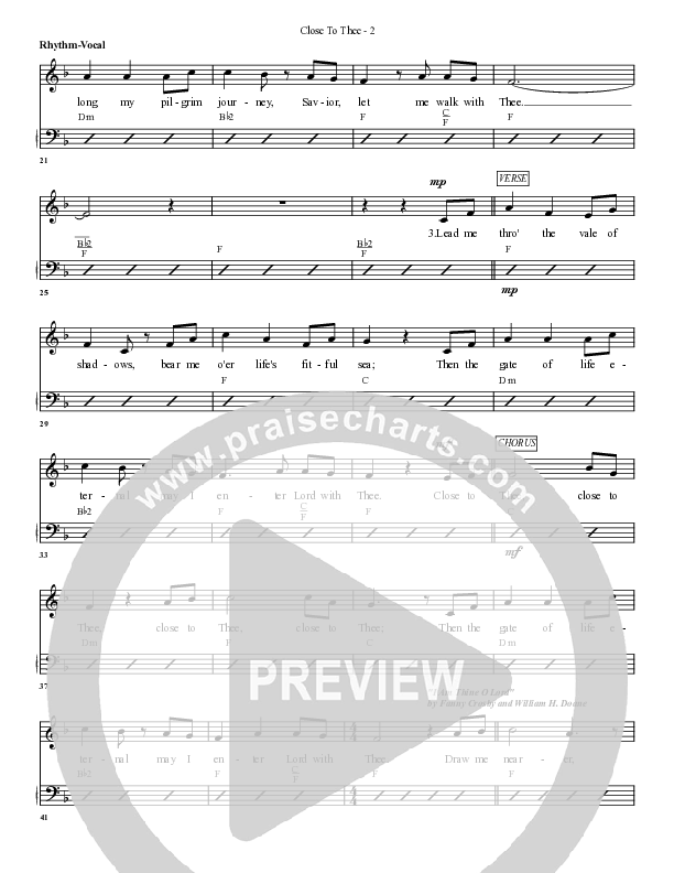 Close To Thee Rhythm/Vocal (G3 Worship)