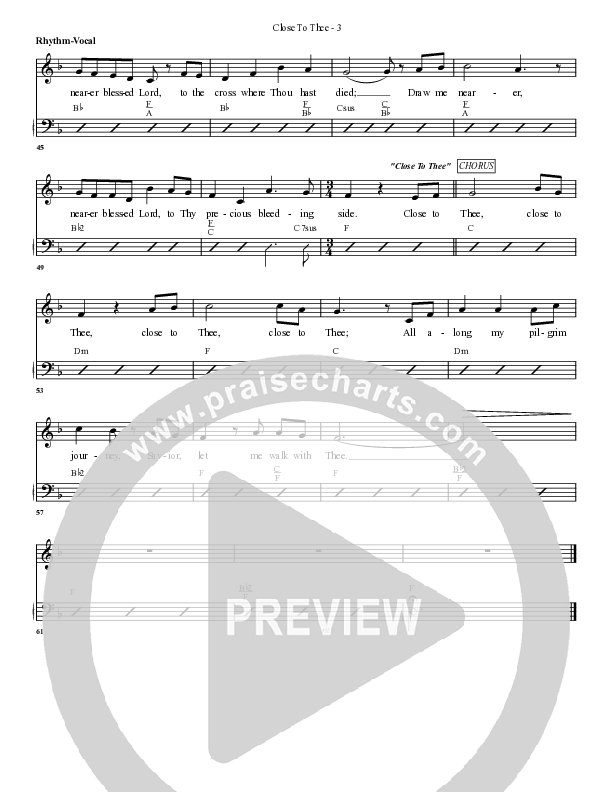 Close To Thee Rhythm/Vocal (G3 Worship)