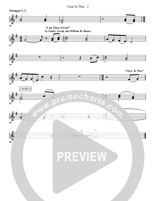 Close To Thee Trumpet 1,2 (G3 Worship)