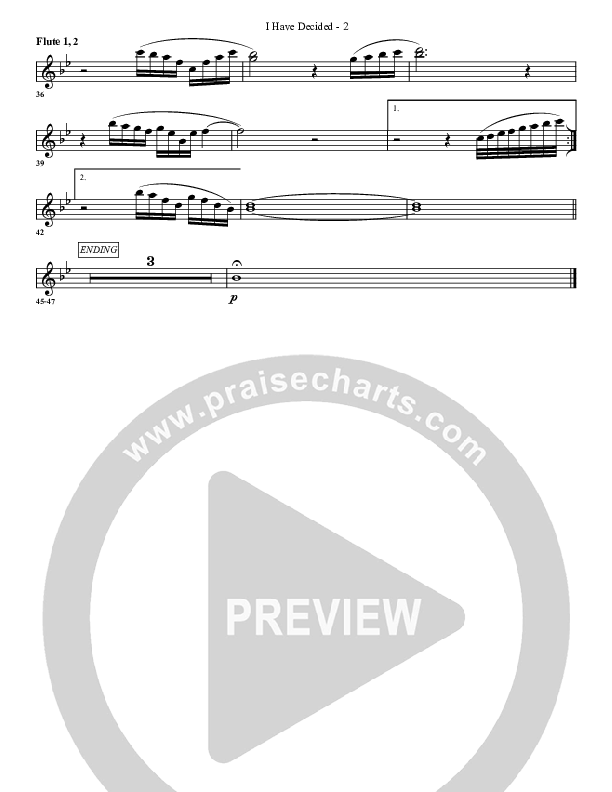 I Have Decided Flute 1/2 (G3 Worship)
