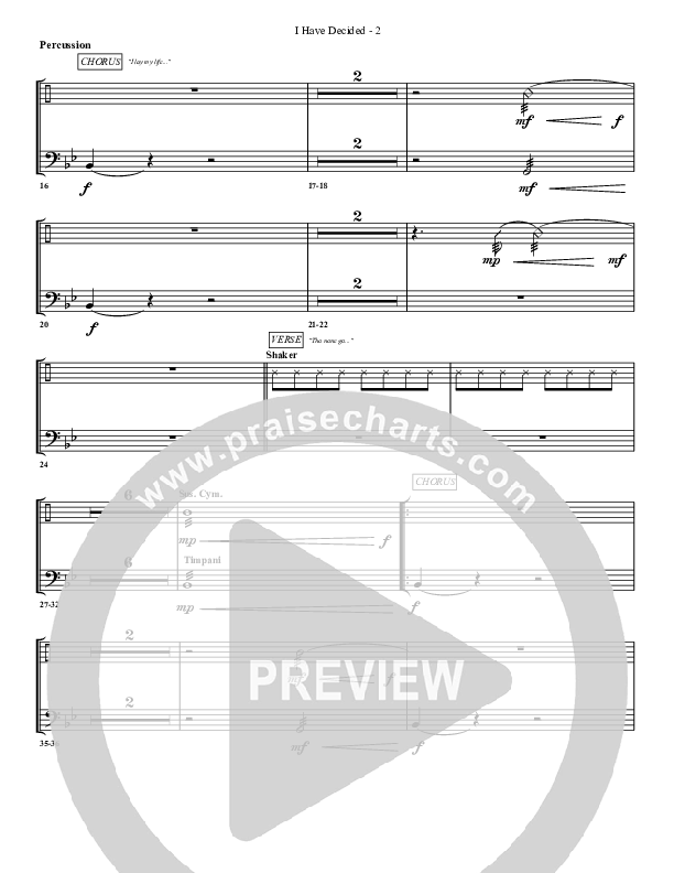 I Have Decided Percussion (G3 Worship)