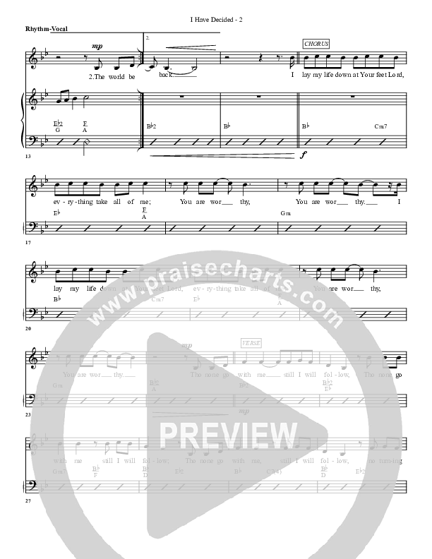 I Have Decided Rhythm/Vocal (G3 Worship)