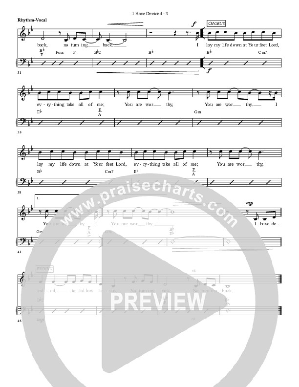 I Have Decided Rhythm/Vocal (G3 Worship)