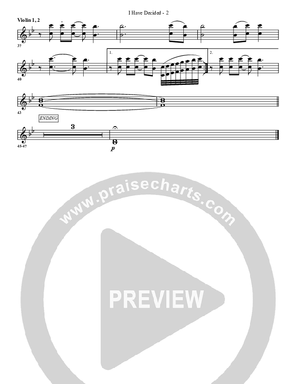 I Have Decided Violin 1/2 (G3 Worship)