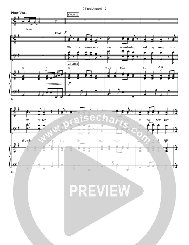 I Stand Amazed Piano/Vocal & Lead (G3 Worship)