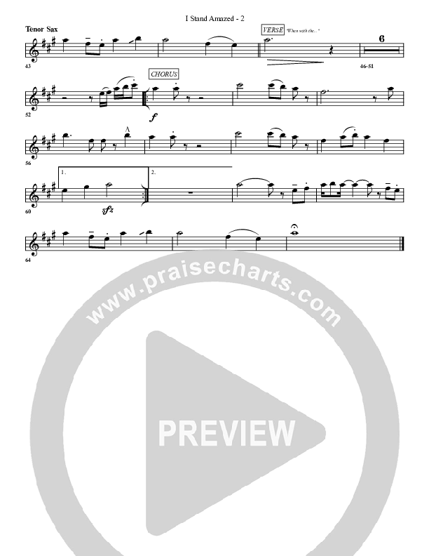 I Stand Amazed Tenor Sax 2 (G3 Worship)