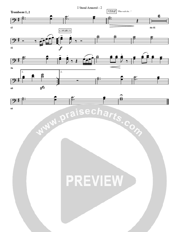 I Stand Amazed Trombone 1/2 (G3 Worship)